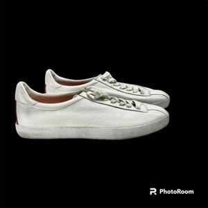 🇺🇸ZARA Leather Low Top Shoes in White Size EU40/US9